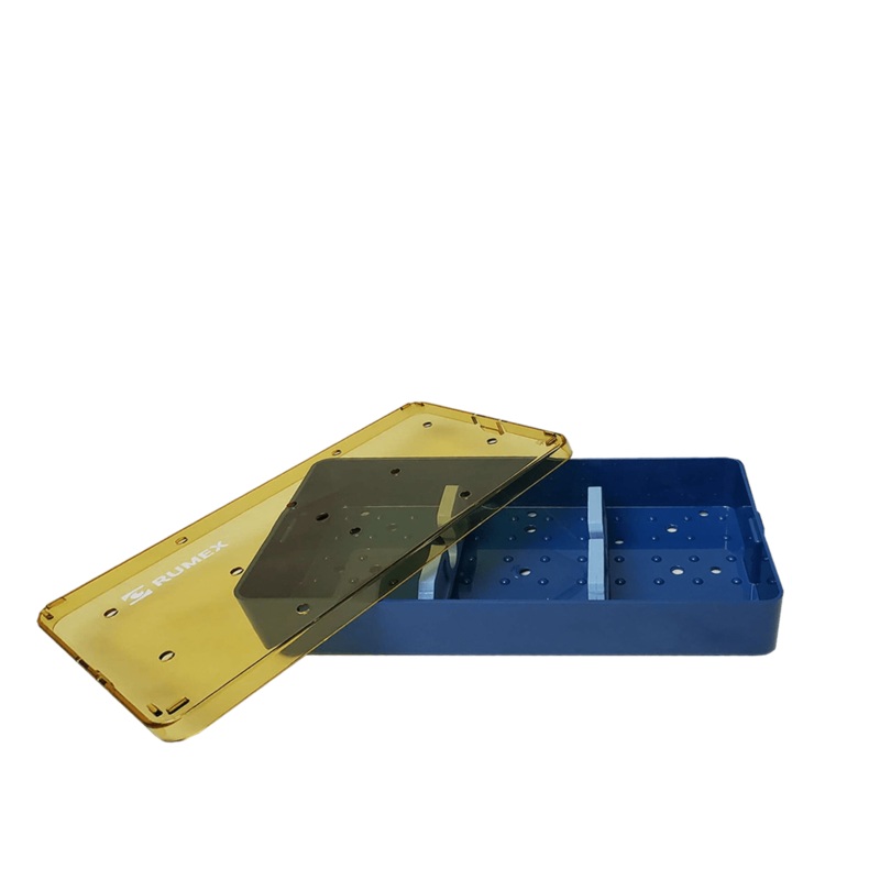 517R 18-300 Plastic Sterilization Tray with 2 Special Silicone Plug-In Inserts for 1 Instrument, Medium, 19010138 mm, 7.541.5