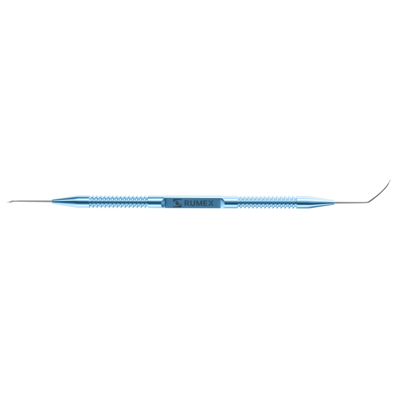 531R 13-185 Tan Marginal DMEK Dissector, Length 132 mm, Round Titanium Handle