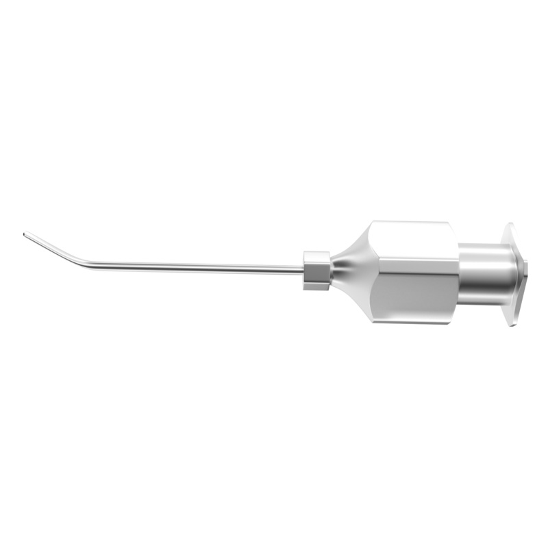 553R 15-055-19 Bishop-Harmon Anterior Chamber Cannula, 19 Ga x 25 mm, Angled, Spatulated