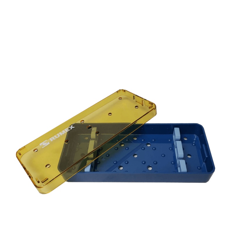 559R 18-301-1 Plastic Sterilization Tray with 2 Special Silicone Plug-In Inserts for 2 Instruments, Small, 15263.519 mm, 62.50.75