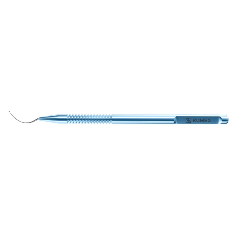 622R 13-183 John DSAEK Stromal Scrubber, Strongly Vaulted Shaft, Length 120 mm, Round Titanium Handle