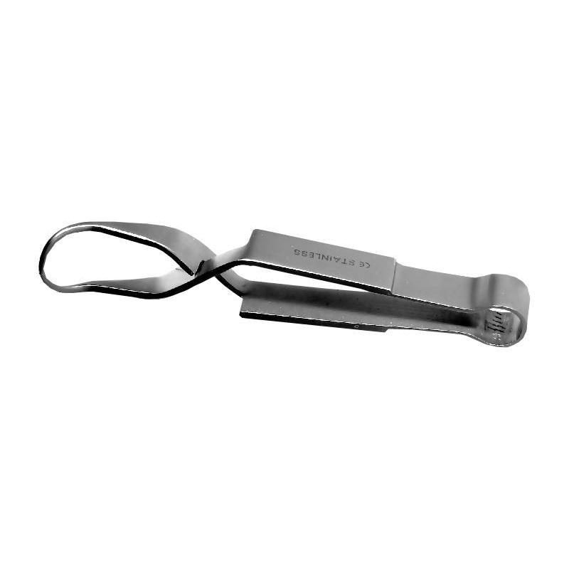 629R 16-080S Schaedel Towel Clamp, Flat Handle, Length 85 mm, Stainless Steel