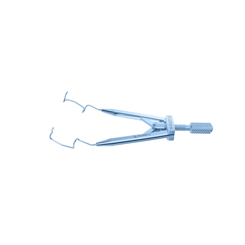 999R 14-0431T Lieberman Nasal Speculum, 10.00 mm V-Shaped Blades, Flat Branches, Child Size, Length 60 mm, Titanium