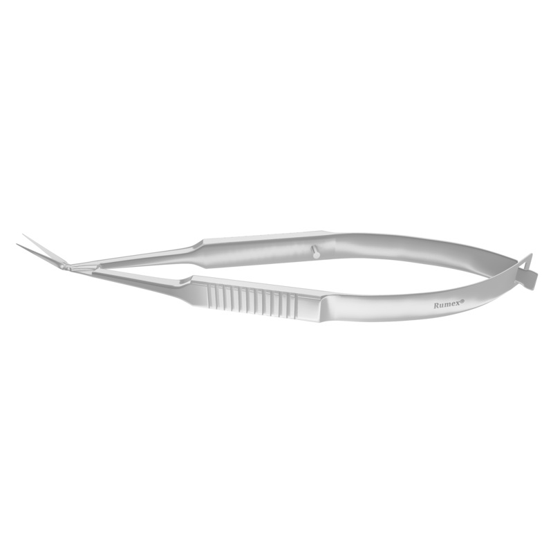 054R 11-0581S Gills-Vannas Capsulotomy Scissors, Angled, Sharp Tips, 10.00 mm Blades, Flat Handle, Length 84 mm, Stainless Steel