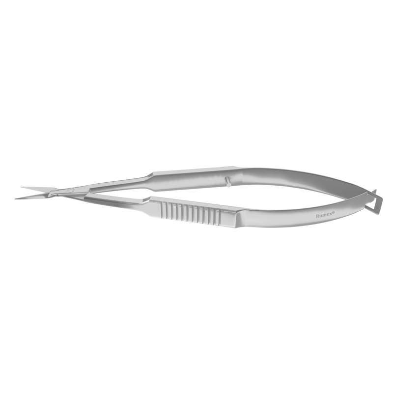 065R 11-050S Vannas Capsulotomy Scissors, Straight, Sharp Tips, 6.00 mm Blades, Flat Handle, Length 84 mm, Stainless Steel