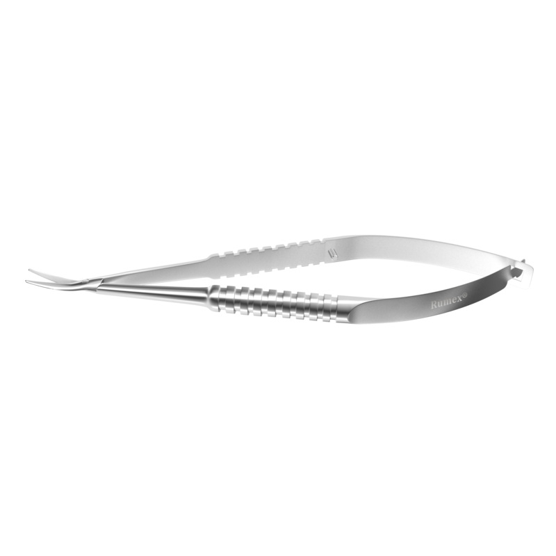 084R 11-035S Universal Corneal Scissors, Blunt Tips, 11.00 mm Curved Blades, Round Handle, Length 112 mm, Stainless Steel