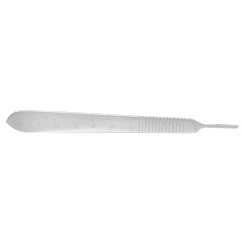 207R 1-020S Bard Parker Handle, Flat, Length 125 mm, Stainless Steel