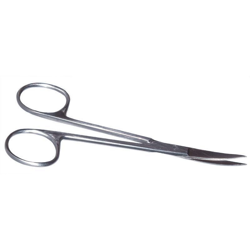 343R 11-101S Knapp Curved Strabismus Scissors, Ring Handle, Length 115 mm, Stainless Steel