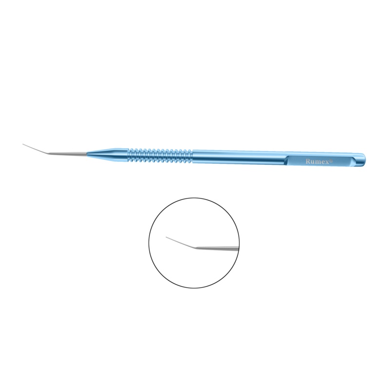 389R 13-014 Straight Spatula, 1.00 mm Wide, 13.00 mm Long, Length 122 mm, Round Titanium Handle