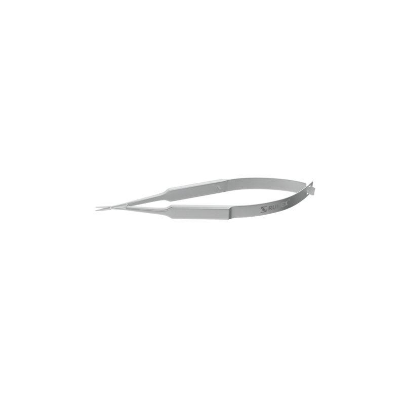 435R 11-0501S Clayman-Vannas Swan Neck Straight Scissors, Sharp Tips, 5.00 mm Blades, Smooth Handle, Length 81 mm, Stainless Steel