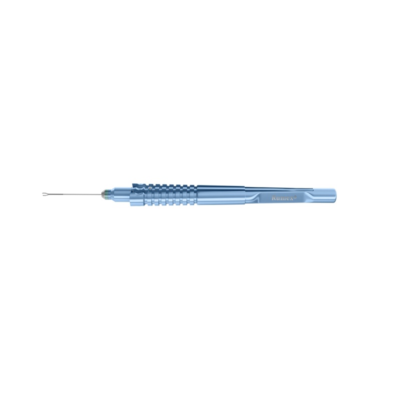 503R 12-4013-25H End-Grasping  Forceps, Expanded Space between Branches, Attached to a Squeeze Handle, with RUMEX Flushing System, 25 Ga