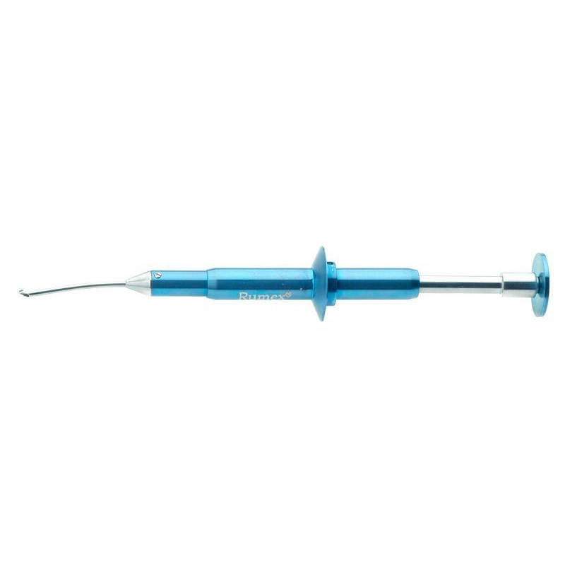 647R 10-091 Beehler Pupil Dilator with Plunger, Four Prongs, 17 Ga, Curved, Length 130 mm, Titanium Handle