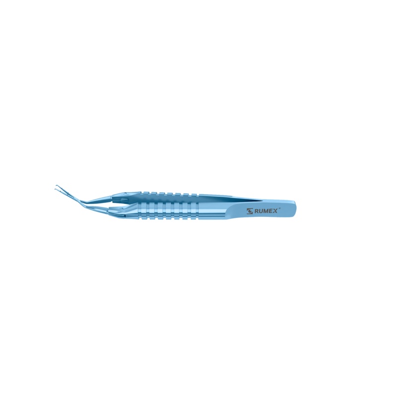 999R 4-0396/SRT Capsulorhexis Forceps with Scale (2.50/5.00 mm), Cross-Action, for 1.50 mm Incisions, Straight Titanium Jaws (8.50 mm), Short Lever (16.00 mm), Short (71 mm) Round Titanium Handle, Length 90 mm