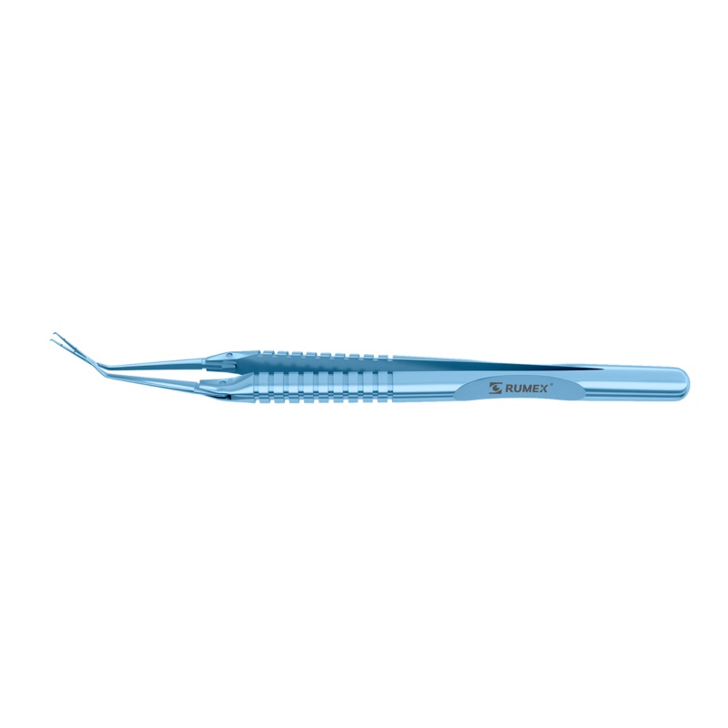 999R 4-03962/LRT Capsulorhexis Forceps with Scale (2.50/5.00 mm), Cross-Action, for 1.50 mm Incisions, Straight Titanium Jaws (8.50 mm), Long Lever (26.00 mm), Long (101 mm) Round Titanium Handle, Length 130 mm