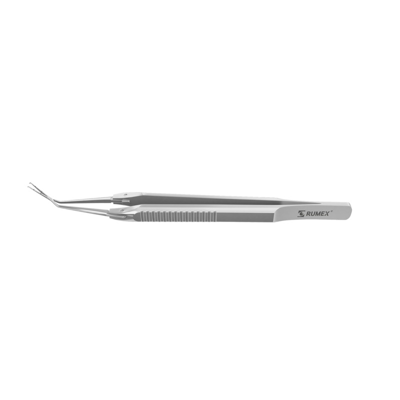 999R 4-03962/MFS Capsulorhexis Forceps with Scale (2.50/5.00 mm), Cross-Action, for 1.50 mm Incisions, Straight Stainless Steel Jaws (8.50 mm), Long Lever (26.00 mm), Medium (91 mm) Flat Stainless Steel Handle, Length 120 mm