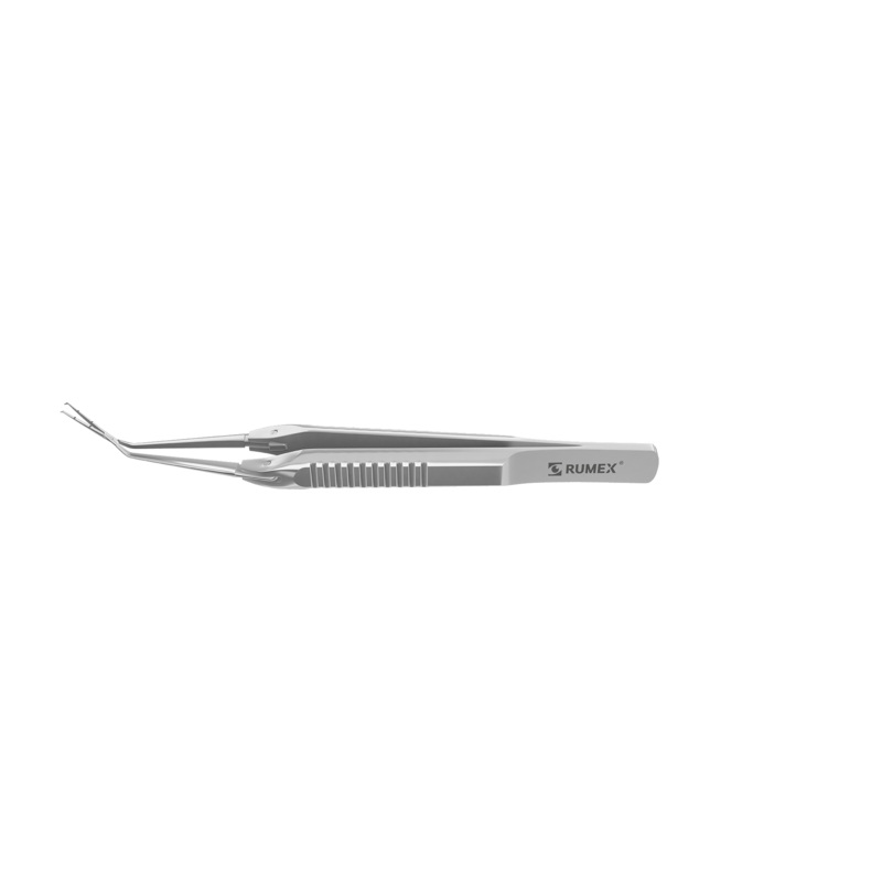 999R 4-03962/SFS Capsulorhexis Forceps with Scale (2.50/5.00 mm), Cross-Action, for 1.50 mm Incisions, Straight Stainless Steel Jaws (8.50 mm), Long Lever (26.00 mm), Short (71 mm) Flat Stainless Steel Handle, Length 100 mm