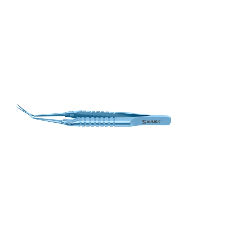 999R 4-03962/SRT Capsulorhexis Forceps with Scale (2.50/5.00 mm), Cross-Action, for 1.50 mm Incisions, Straight Titanium Jaws (8.50 mm), Long Lever (26.00 mm), Short (71 mm) Round Titanium Handle, Length 100 mm