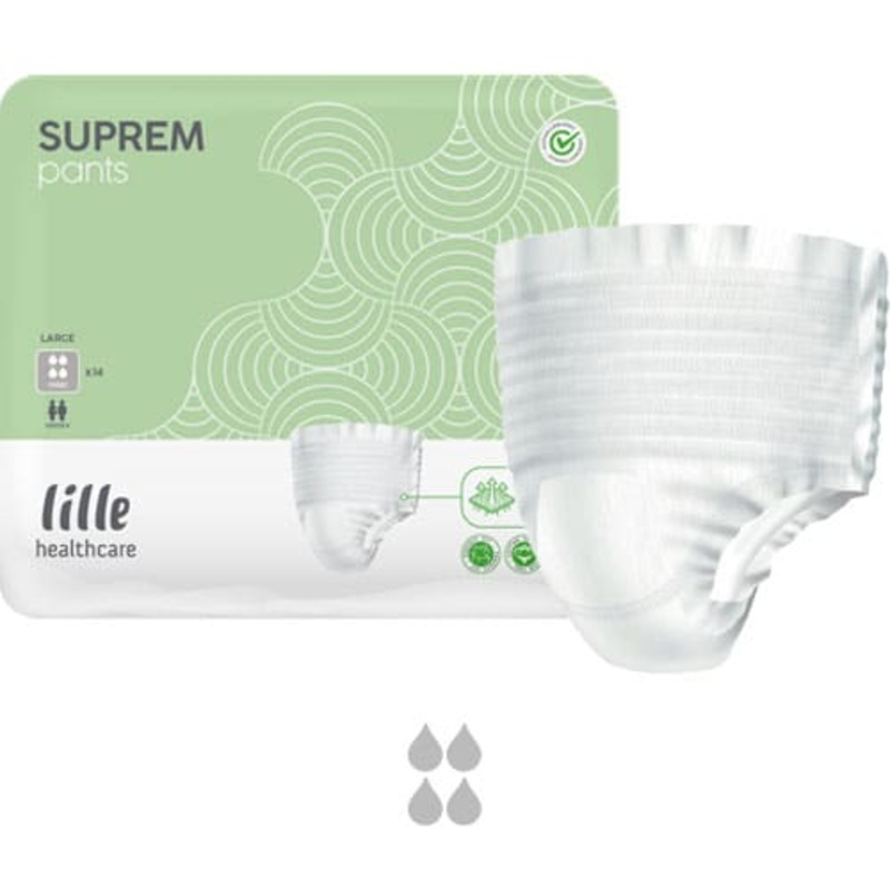 Lille Suprem Pants|Small Maxi|Medium Extra|Medium Maxi|Large Extra|Large Maxi|X-Large Extra|X-Large Maxi|Carton|Packet of 14|Carton of 112|Packet