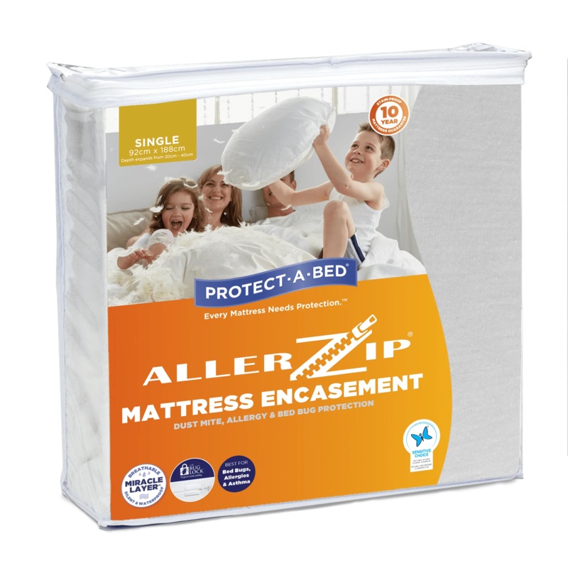 Protect A Bed Allerzip Smooth Fully Encased Mattress Protector