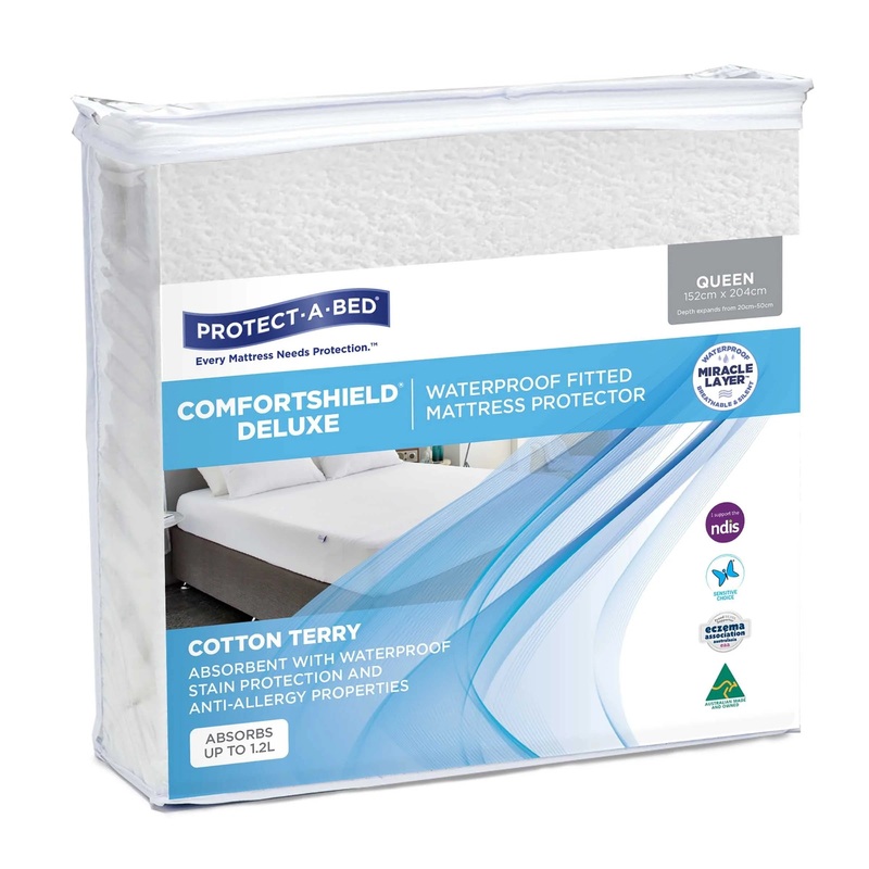 Protect A Bed Comfortshield Deluxe Fitted Mattress Protector