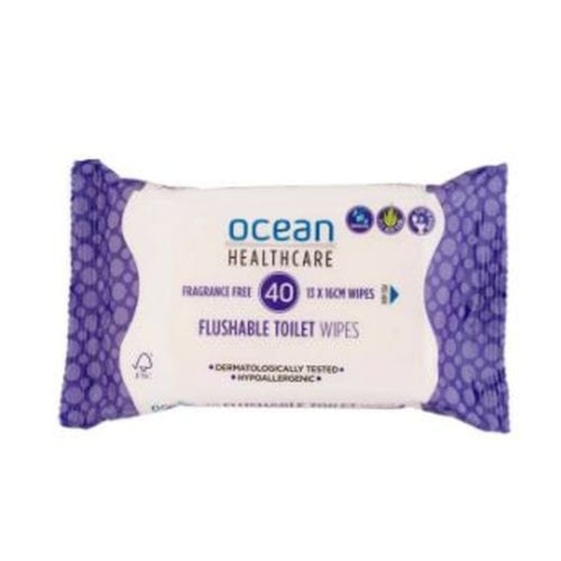 Ocean Healthcare Flushable Toilet Wipes