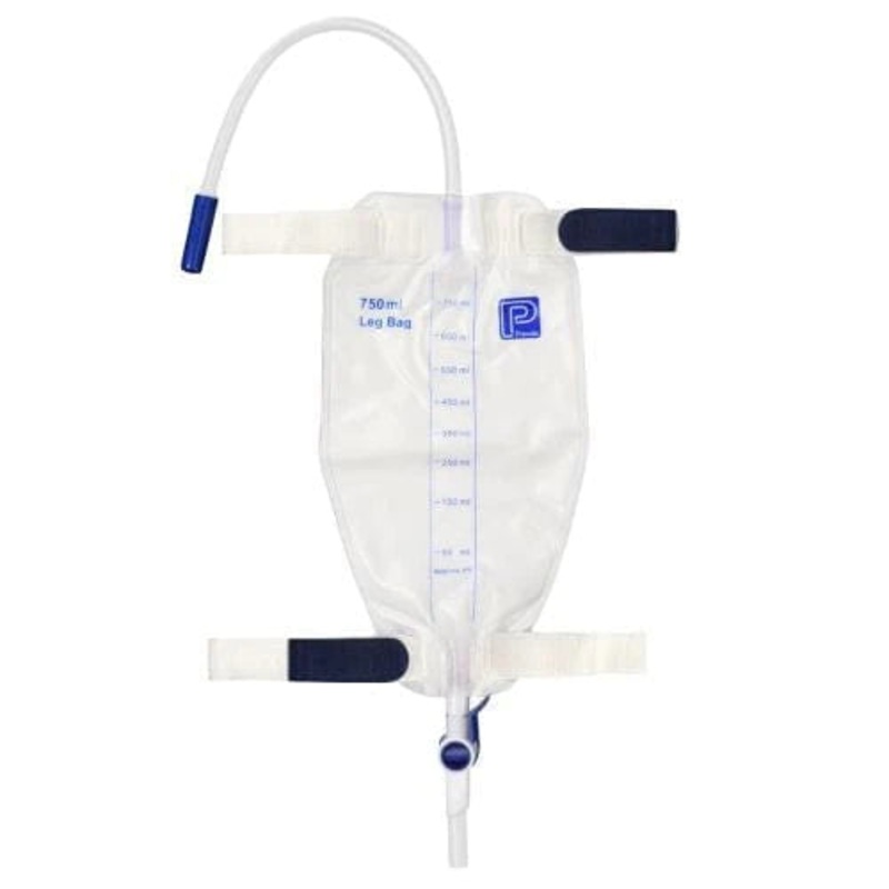 Premier Leg Bag 750ml With 30cm Inlet Tube Velcro Strap