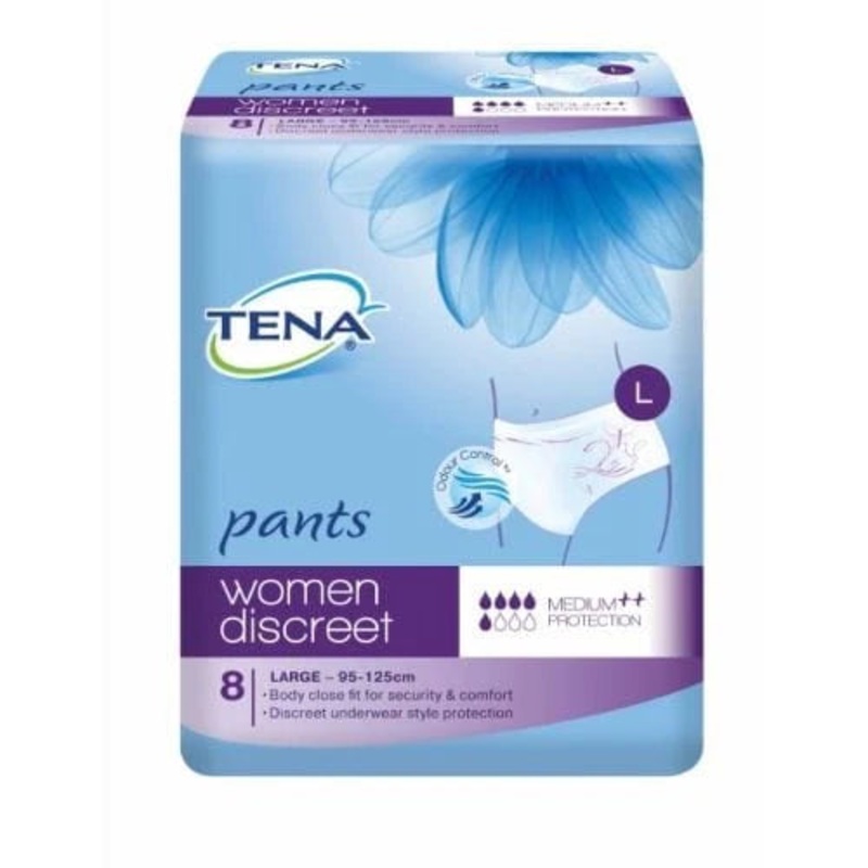 Tena Pants Women Discreet|Medium|Large|Packet of 8|Carton of 24
