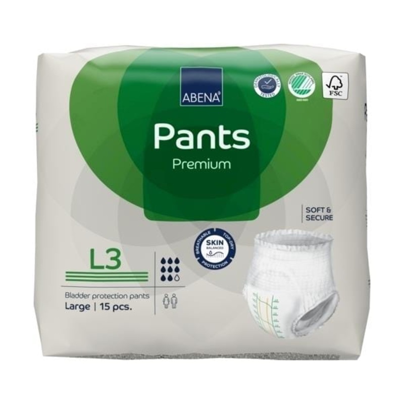 Abena Pants L3 Green 2400mL 100-140cm