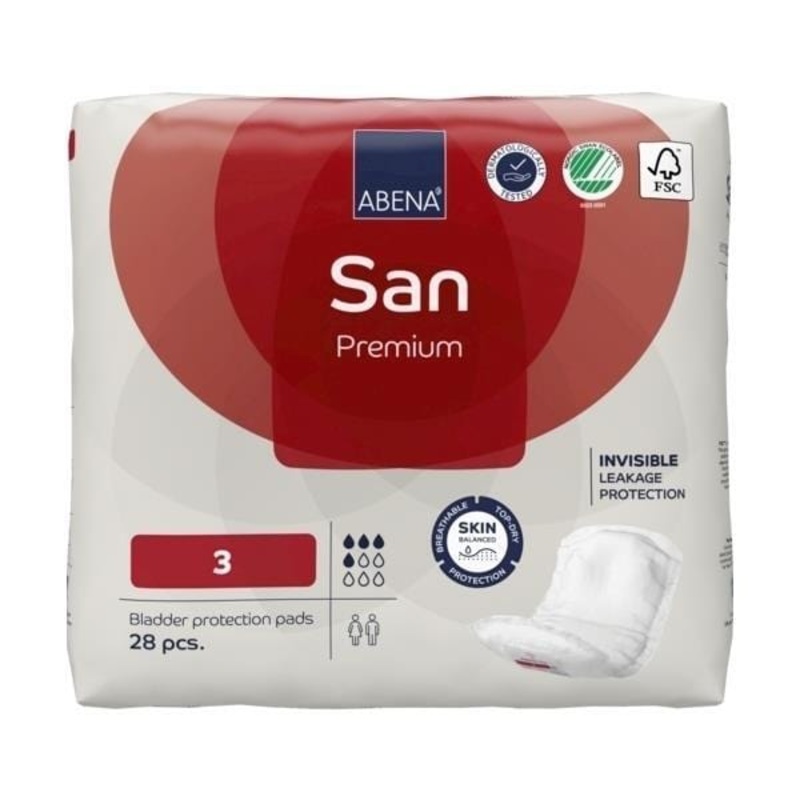Abena San 3 Premium Red|Packet of 28|Carton of 196