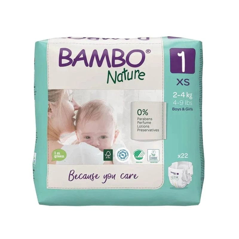 Bambo Nature Nappies Size 1 XS (2-4kg)