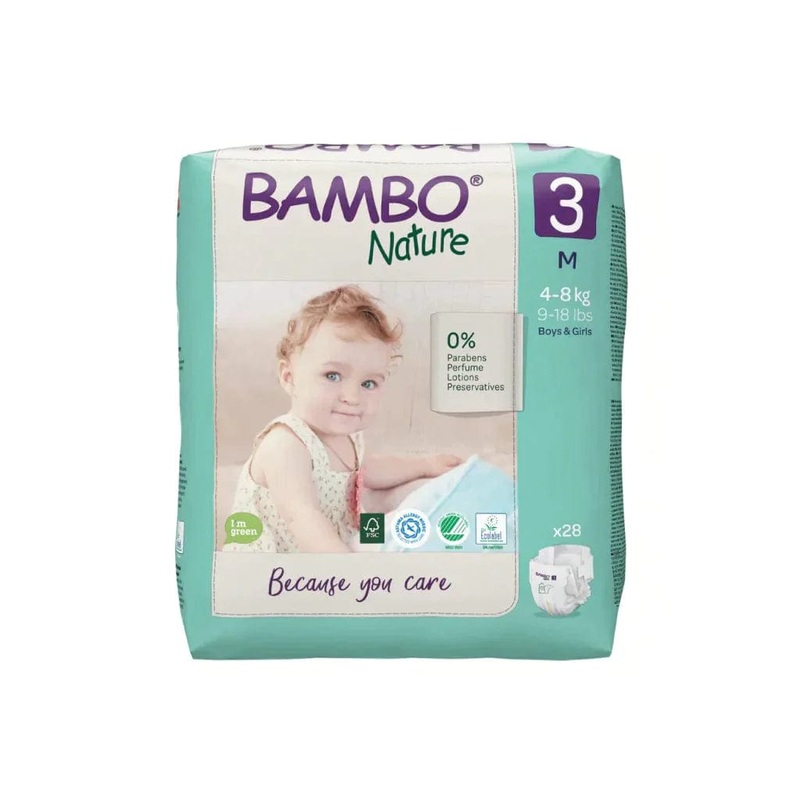 Bambo Nature Nappies Size 3 Medium (4-8kg)