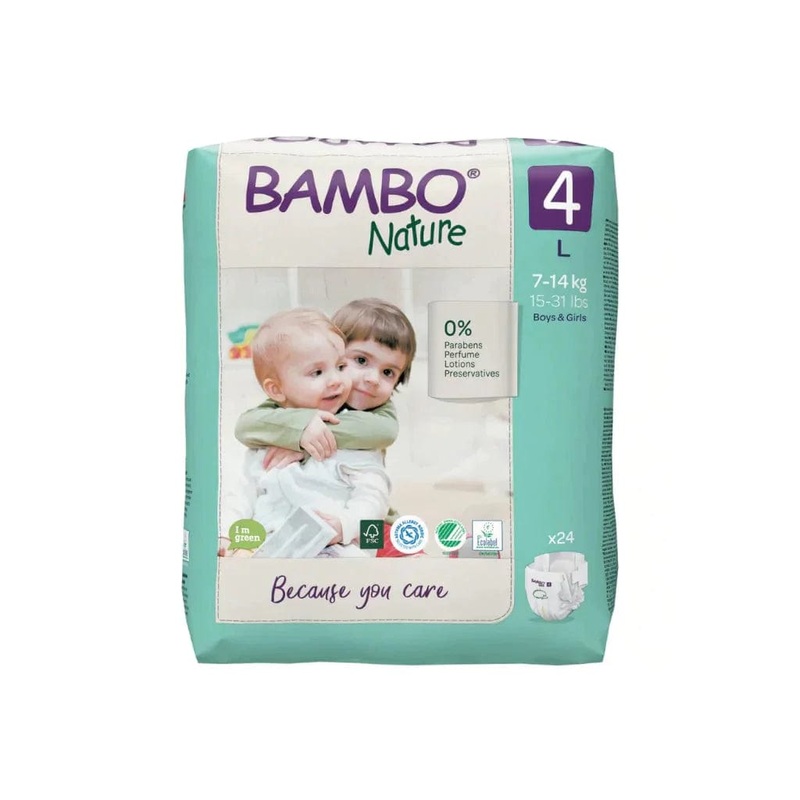 Bambo Nature Nappies Size 4 Large (7-14kg)