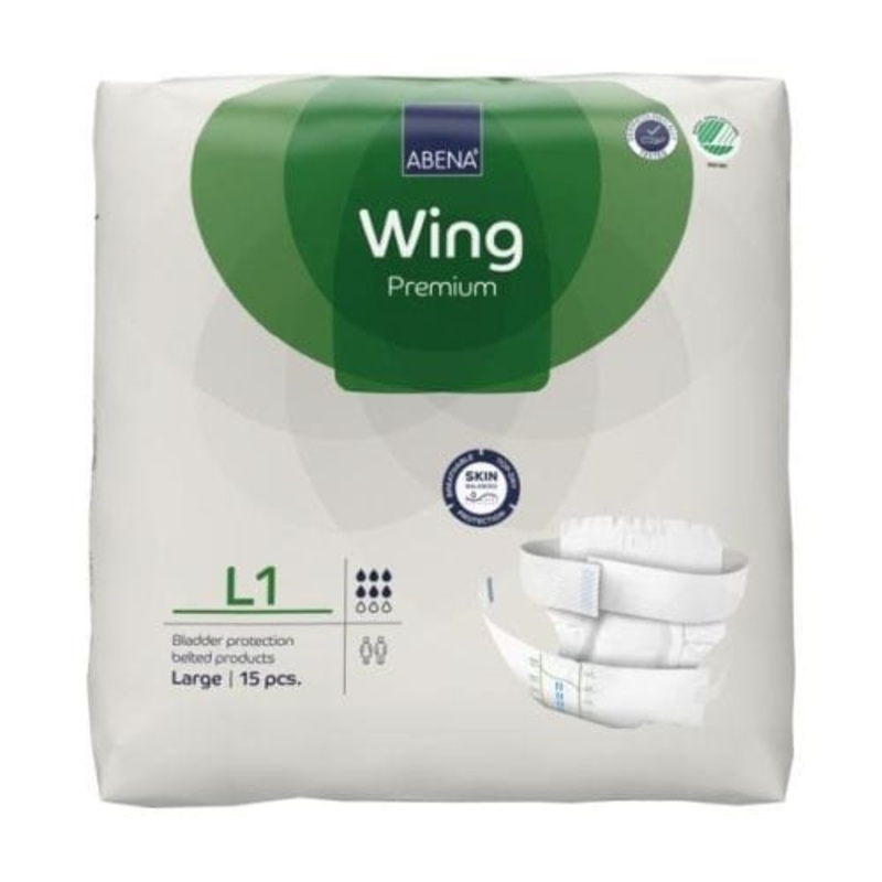 Abena Wing Premium Large L1|Packet of 15|Carton of 60