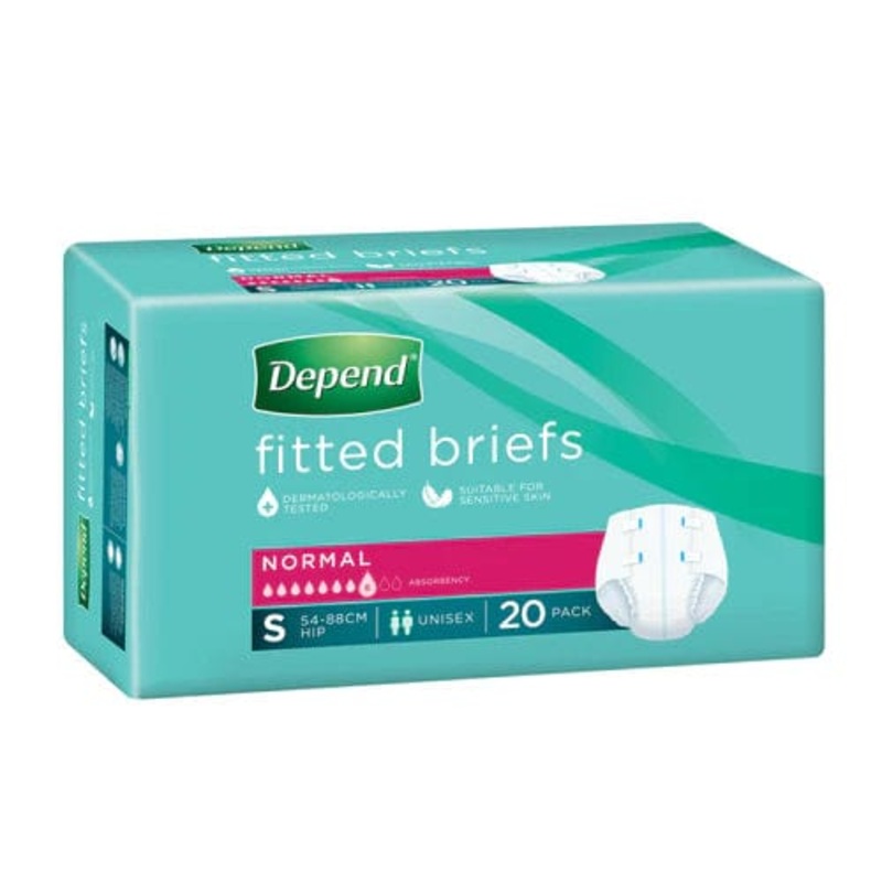 Depend Brief Normal Small|Pack of 20|Carton of 60