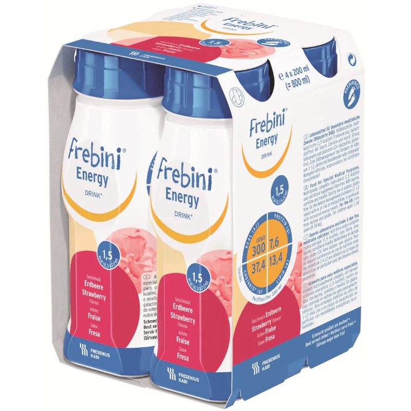 Frebini Energy Drink|Banana|Strawberry|Carton of 24|Pack of 4