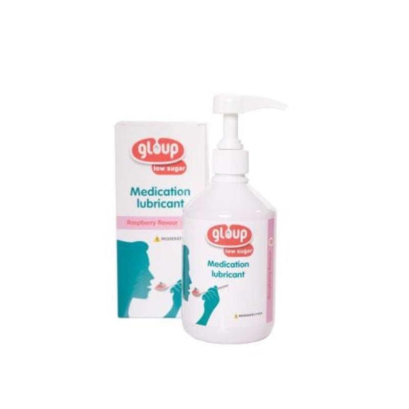 Gloup Medication Lubricant – Low Sugar Raspberry 500ml