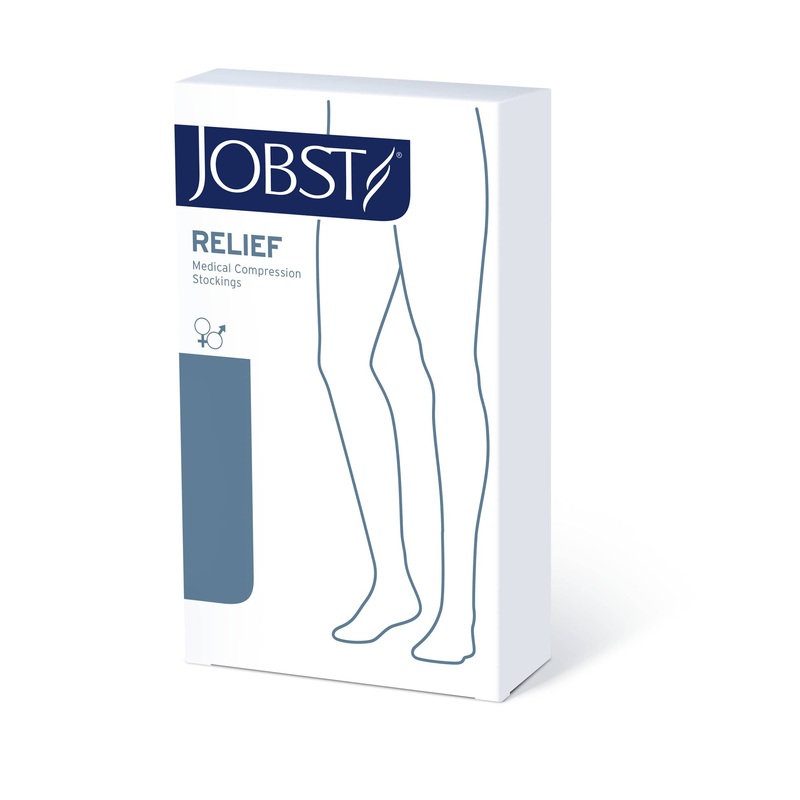 JOBST Relief Thigh High Open Toe Silicone Band