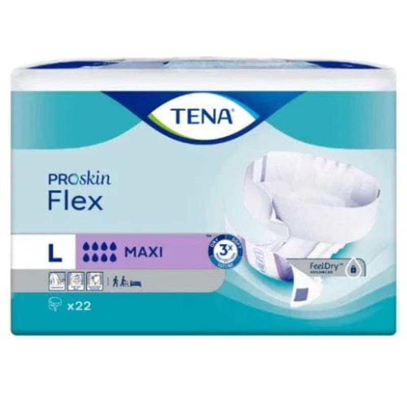 Tena Flex Maxi Large|Packet of 22|Carton of 66
