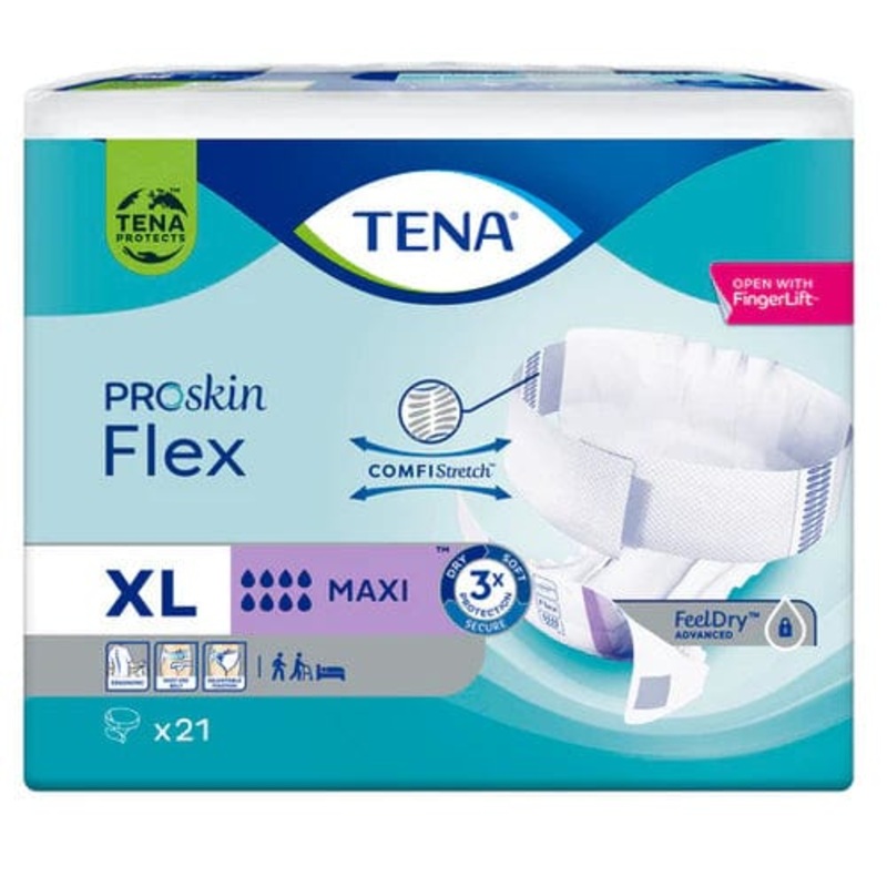Tena Flex Maxi X Large|Packet of 21|Carton of 63