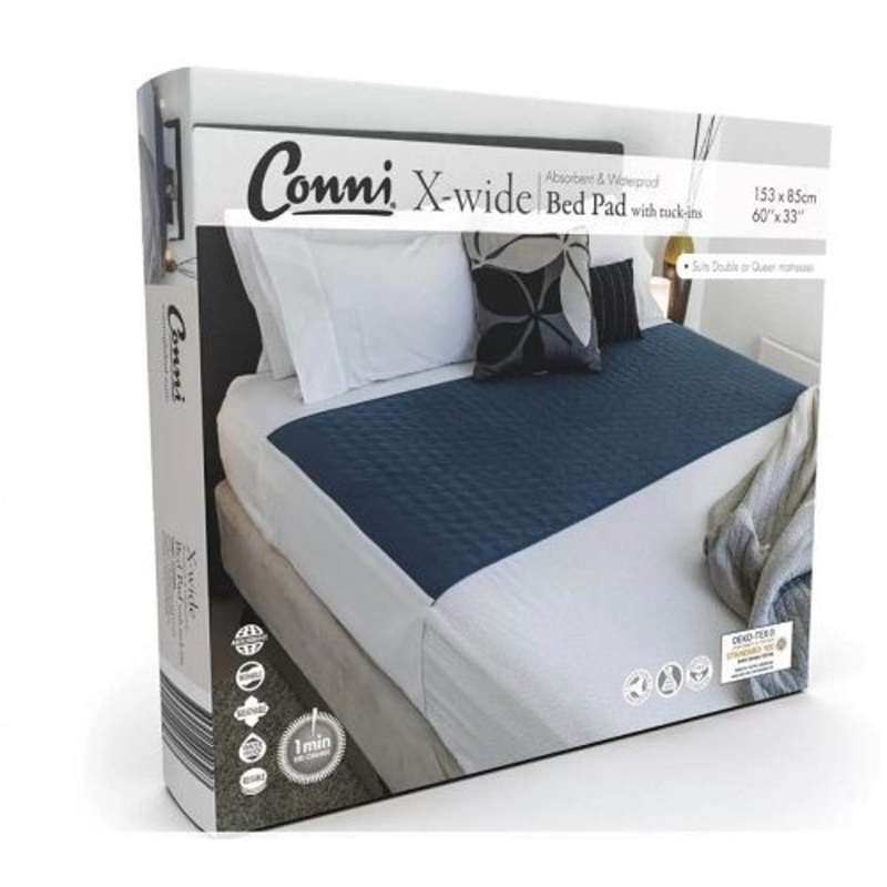 Conni X-Wide Bed Pad Tuckins Teal Blue