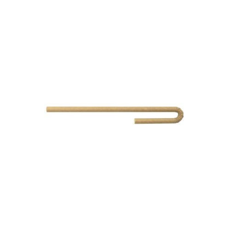 Sustain Paper Straw Flexible Kraft Brown 210mm