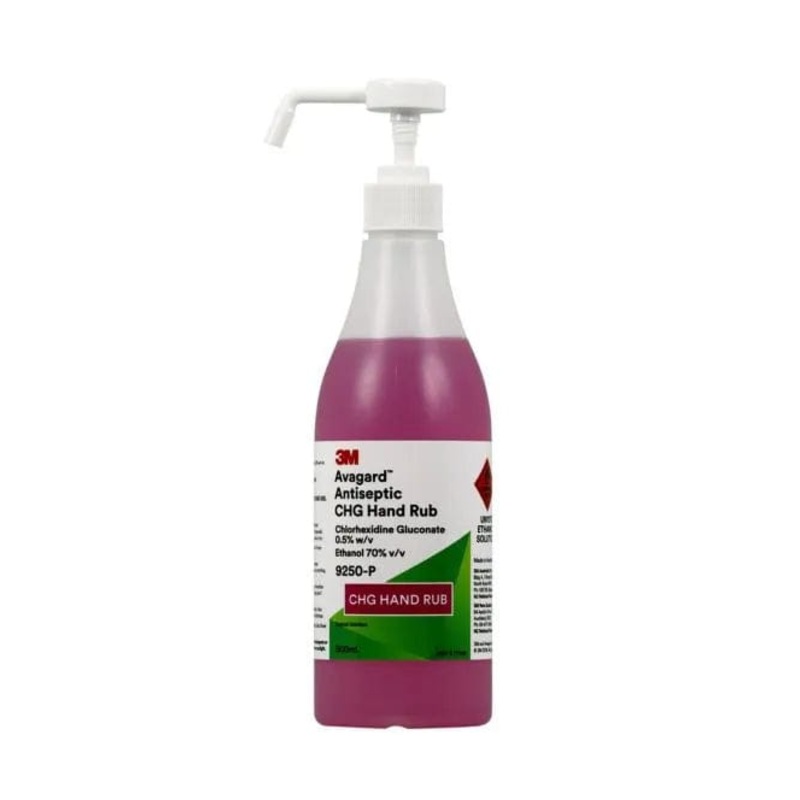 3M Avagard Hand Rub Chlorhex 0.5% 500ml Pump