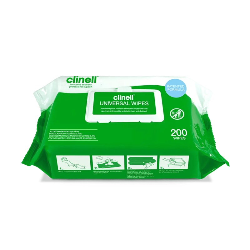 Clinell Universal Wipes – Pack of 200