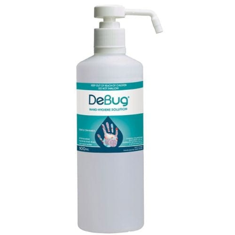 Debug Hand Sanitiser Alcohol 70% 500ml