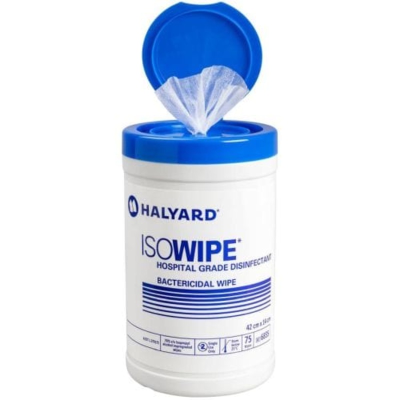 Halyard Isowipe Bactericidal Wipes