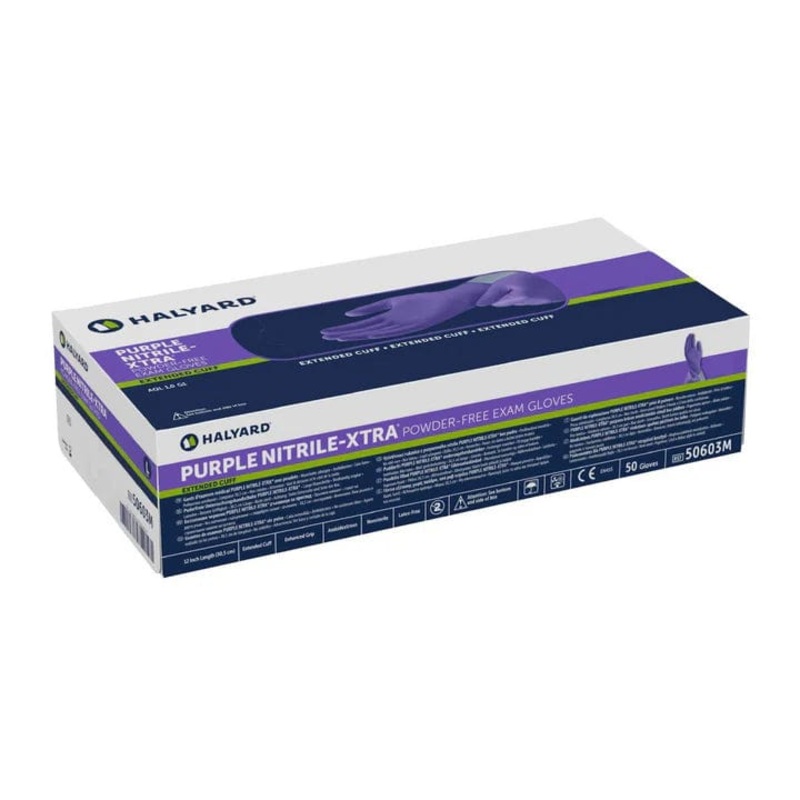 Halyard Purple Nitrile XTRA Long Cuff Exam Gloves