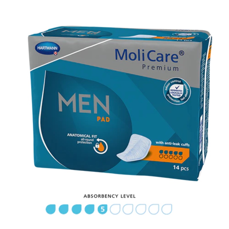 Molicare Premium Men Pads 5 Drops 345x180mm