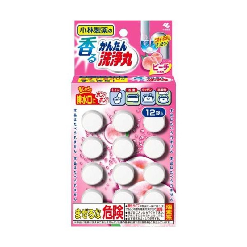 KOBAYASHI Easy Cleaning Pills Peach 12 tablets