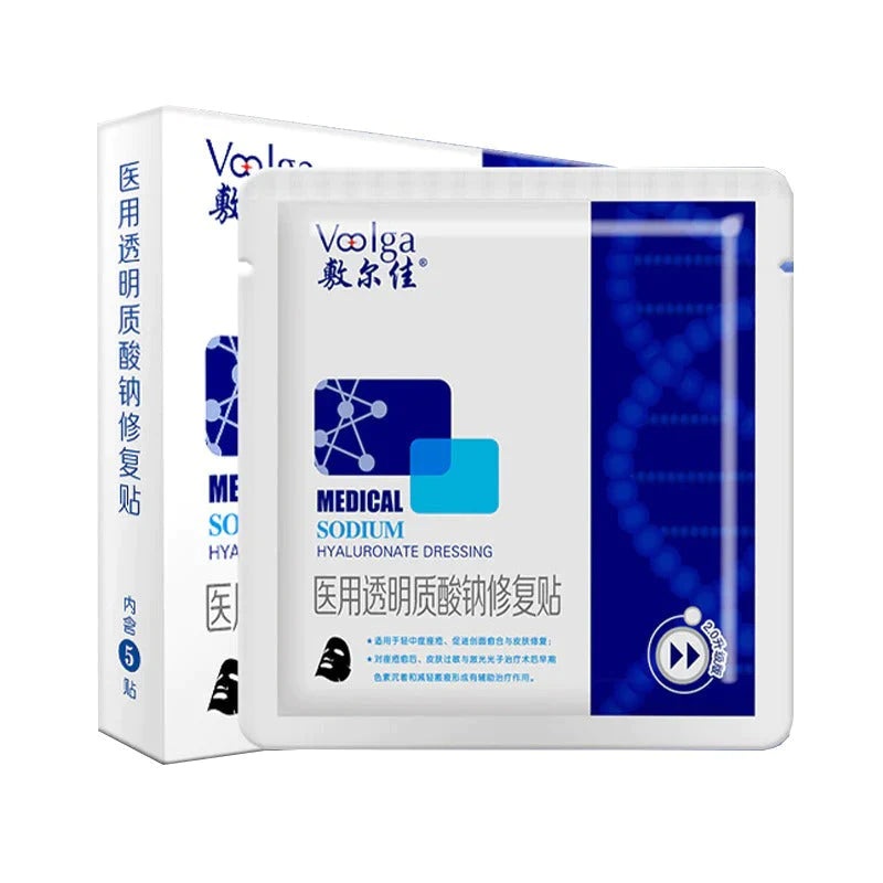 VOOLGA Medical Sodium Hyaluronate Dressing Repair Black Facial Mask 5pcs