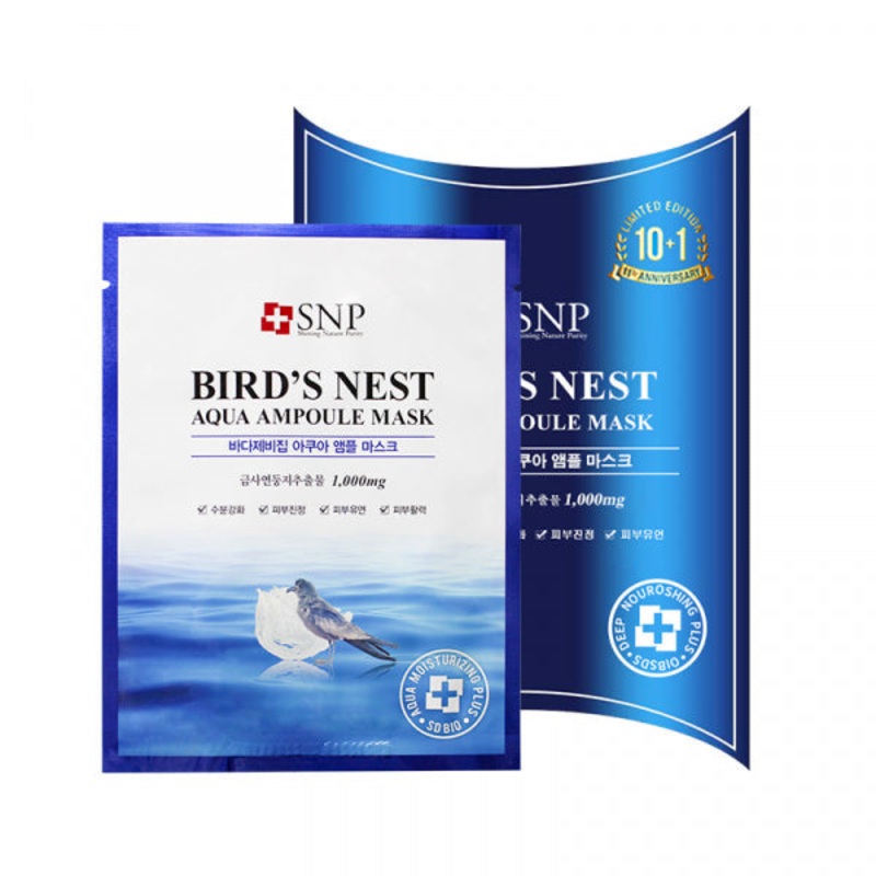 SNP Bird’s Nest Aqua Ampoule Mask 10 Sheets